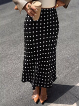 Polka Dot Midi Skirt. Polka Dot Midi Skirt