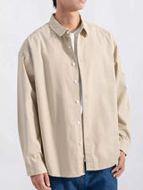 Men's Plus Size Button Up Long Sleeve Shirt