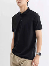 Men's Plus Size Solid Color Short Sleeve Polo