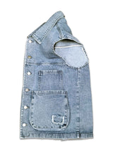 Men's Plus Size Vintage Washed Denim Vest