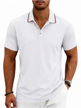 Men's Full Size Casual Button Detail Polo Plus Size