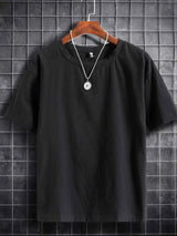 Men's Plus Size Solid Color Short Sleeve T-Shirt