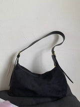 Solid Color Suede Hobo Crossbody Bag