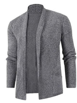 Men's Plus Size Long Sleeve Open Front Cardigan