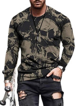 Men's Full Size Skeleton Embrace Long Sleeve T-Shirt Plus Size