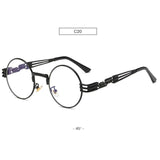 Spring Leg Round Frame Sunglasses - Metal Sunglasses