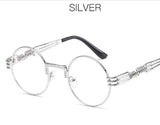 Spring Leg Round Frame Sunglasses - Metal Sunglasses