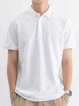 Men's Plus Size Solid Color Short Sleeve Polo