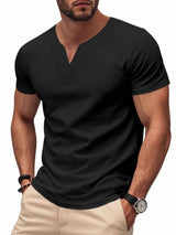 Men's Full Size Casual V-Neck Short Sleeve T-Shirt Plus Size