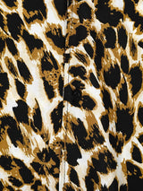 Men's Full Size Leopard Print Short Sleeve Shirt Plus Size
