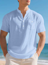 Men's Full Size Casual Short Sleeve Shirt Plus Size