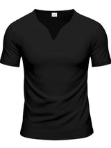 Men's Full Size Casual V-Neck Short Sleeve T-Shirt Plus Size