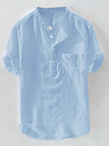 Men's Plus Size Casual Short Sleeve Shirt