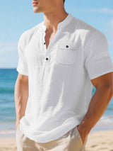 Men's Full Size Casual Short Sleeve Shirt Plus Size