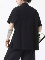 Men's Plus Size Chinese Style Short-Sleeve Shirt