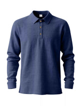 Men's Full Size Classic Long Sleeve Polo Plus Size