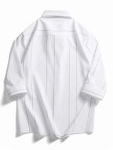 Men's Plus Size Stripe Button-Down Shirt