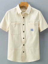 Men's Plus Size Button Up Short-Sleeve Shirt
