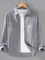 Men's Plus Size Casual Long-Sleeve Shirt