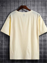 Men's Plus Size Solid Color Short Sleeve T-Shirt