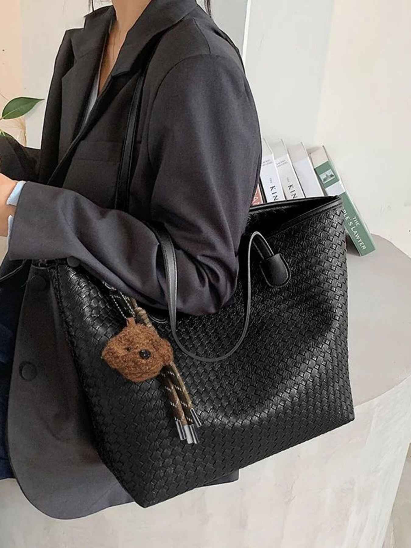 Woven Pattern Large Capacity Tote Bag