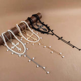 Pearl Cross Pendant Necklace 3 Piece Set