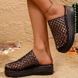 Round Toe Platform Sandals