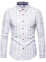 Men's Plus Size Classic Plaid Button-Down Shirt