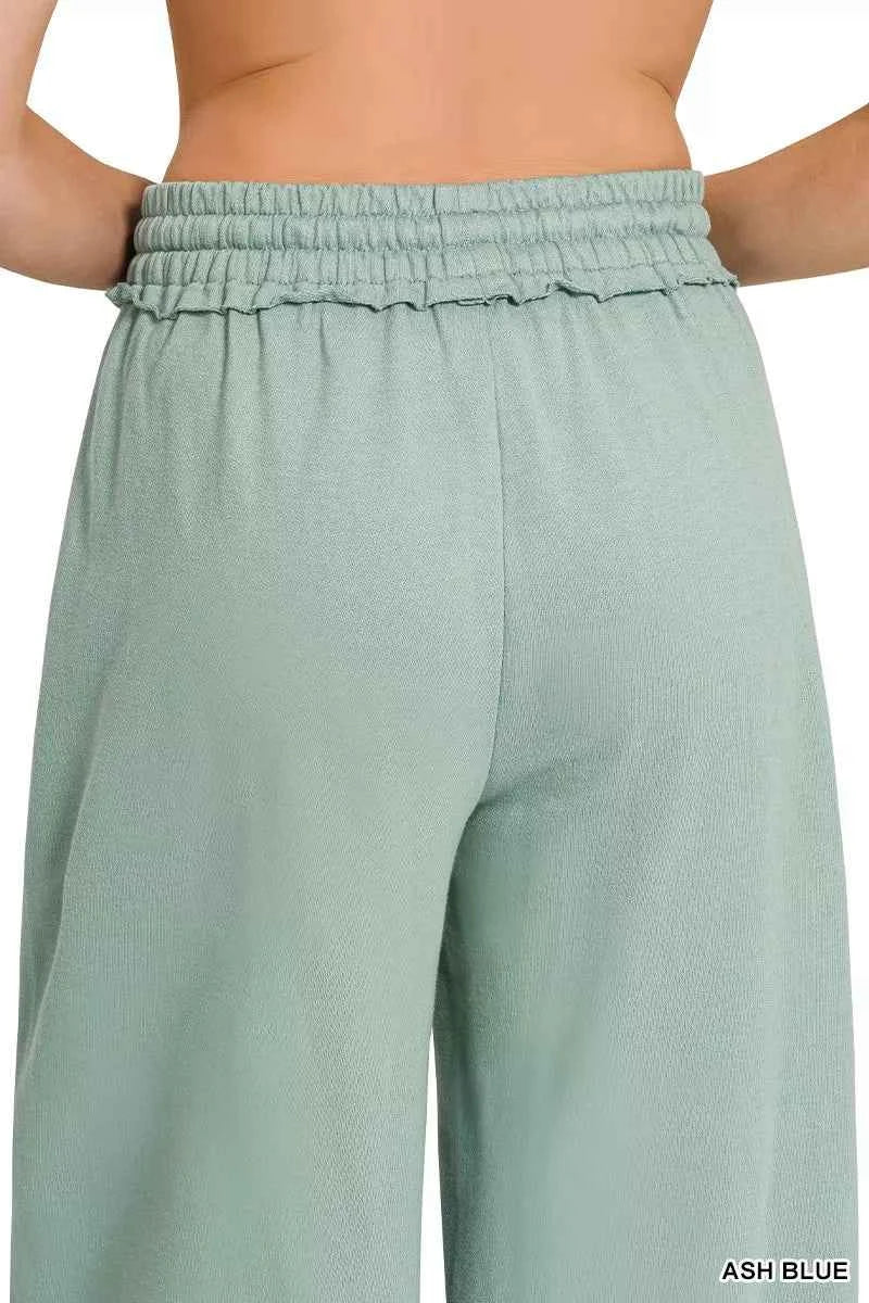 Zenana French Terry Wide Leg Sweatpants