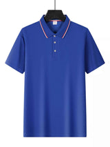 Men's Full Size Casual Button Detail Polo Plus Size