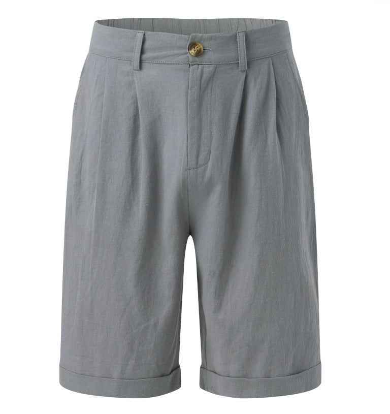 Men's Straight Leg Shorts With Pockets  Casual Dress Pants Loose Fit Summer Bottoms For Daily Wear Clothing