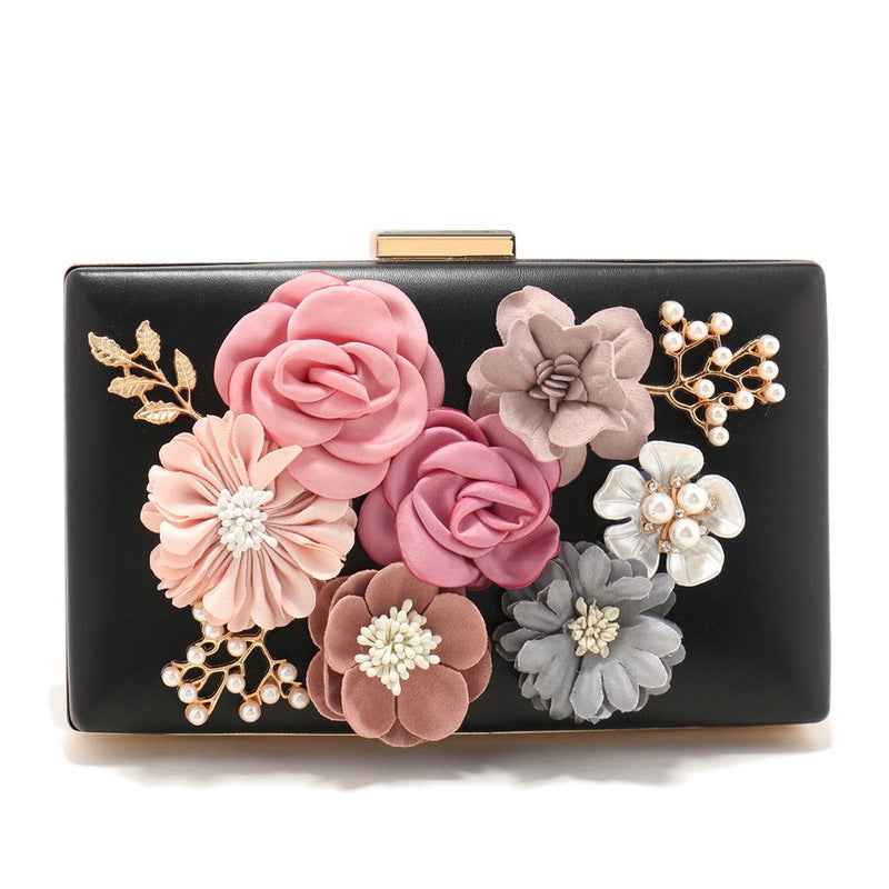 Fashionable Floral Evening Bag For LadiesElegant And Stylish Handbag For Banquets