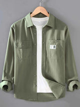 Men's Plus Size Casual Long-Sleeve Shirt