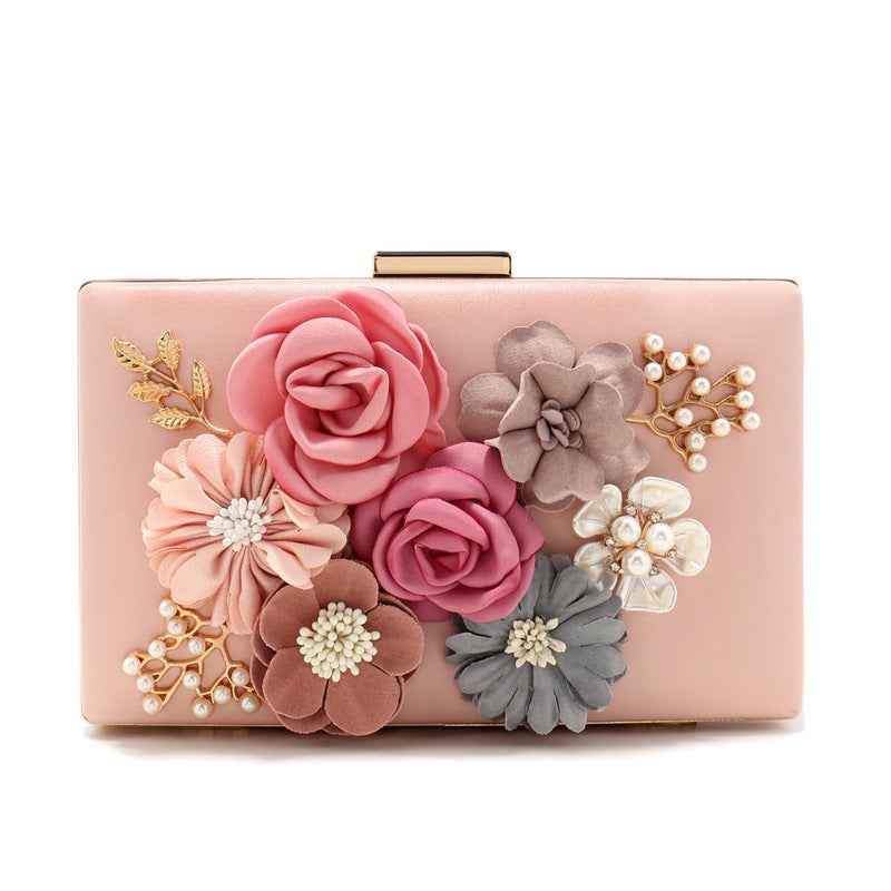 Fashionable Floral Evening Bag For LadiesElegant And Stylish Handbag For Banquets