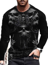 Men's Full Size Skeleton Embrace Long Sleeve T-Shirt Plus Size