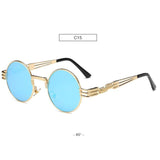 Spring Leg Round Frame Sunglasses - Metal Sunglasses