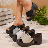 Open Toe Block Heel Sandals