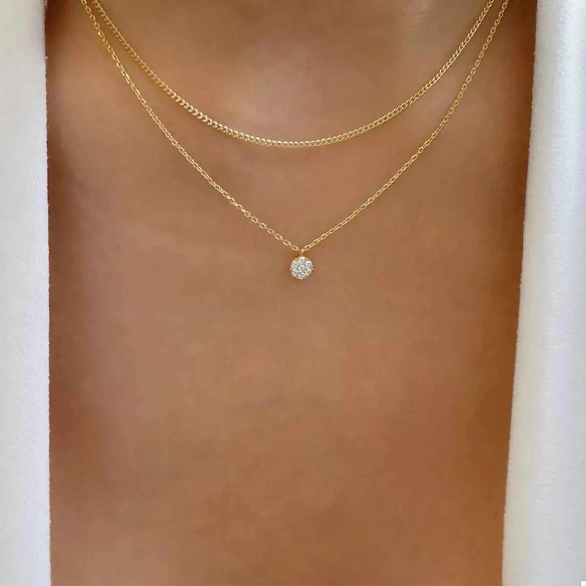 Double Layered Pendant Necklace