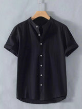 Men's Plus Size Button Up Short Sleeve Shirt