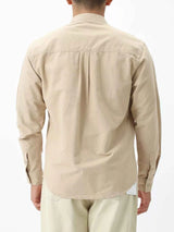 Men's Plus Size Casual Long Sleeve Shirt with Double Chest Pockets