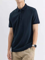 Men's Plus Size Solid Color Short Sleeve Polo