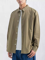 Men's Plus Size Button Up Long Sleeve Shirt