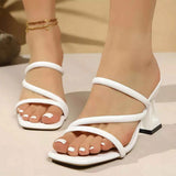 Open Toe Block Heel Sandals