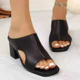 Open Toe Block Heels Sandals