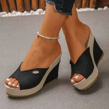 Peep Toe Wedge Sandals