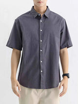 Men's Plus Size Casual Button Up Shirt