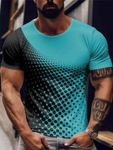Men's Full Size Gradient Dot Print T-Shirt Plus Size