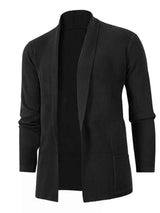 Men's Plus Size Long Sleeve Open Front Cardigan
