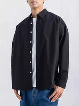 Men's Plus Size Button Up Long Sleeve Shirt