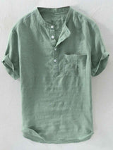 Men's Plus Size Casual Short Sleeve Shirt